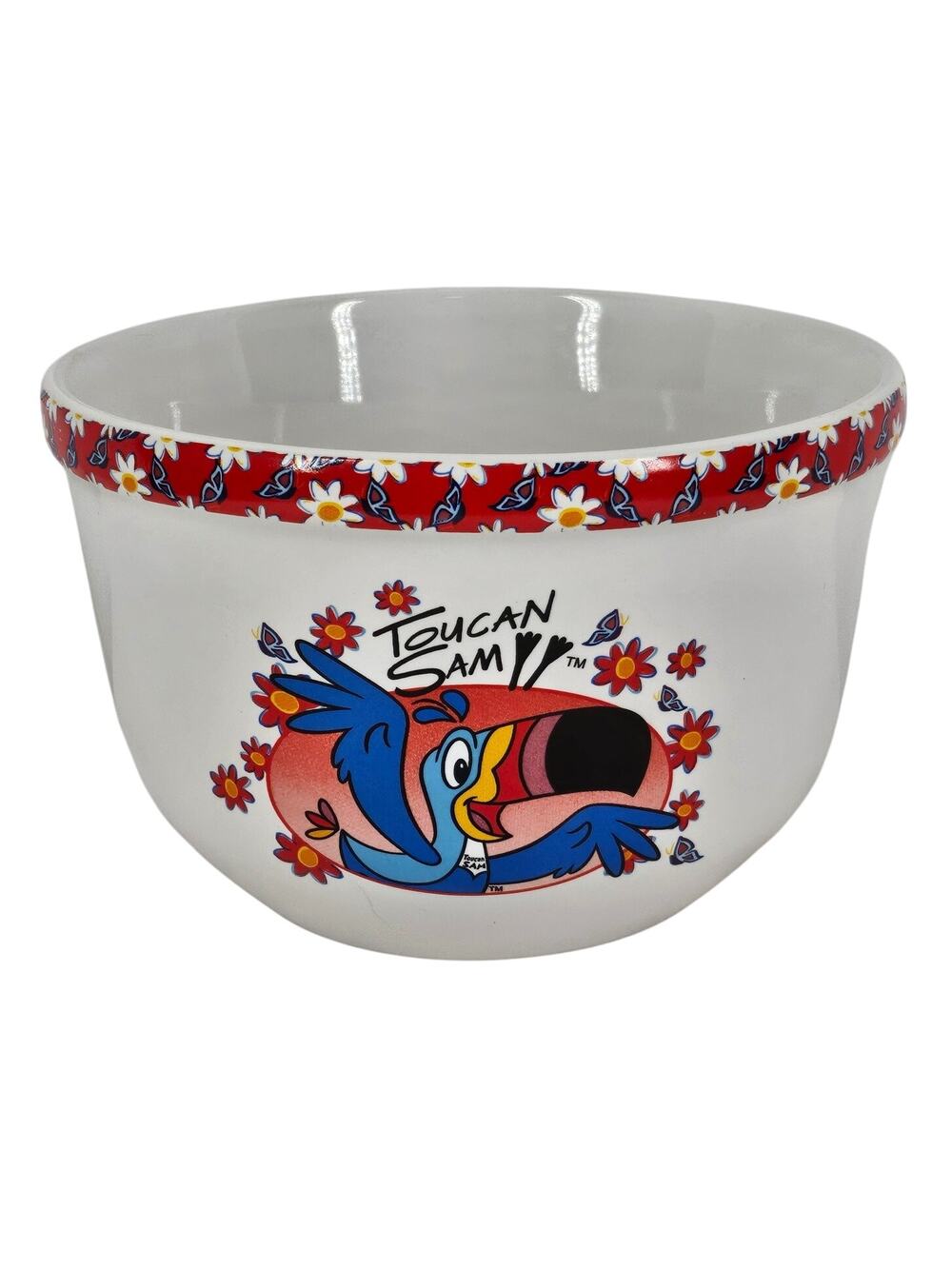 KELLOGG TOUCAN SAM THEMED CEREAL CERAMIC BOWL - COLORFUL & FUN!